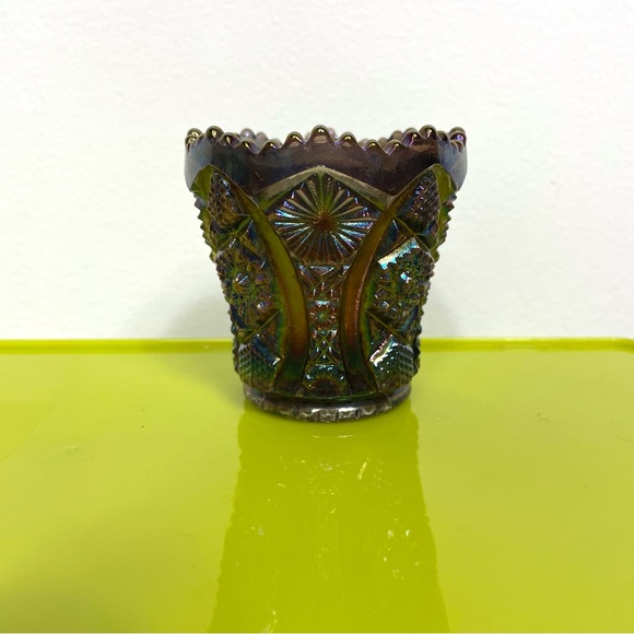 Imperial Carnival Glass Toothpick Holder - Picture 2 of 11